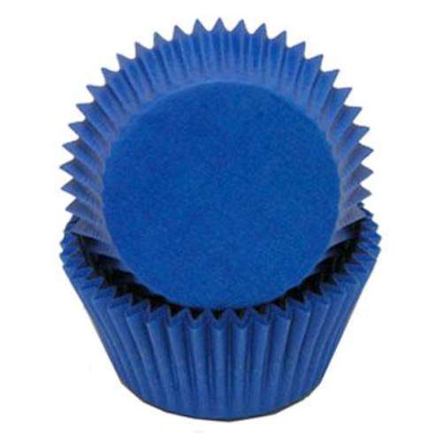 Bright Blue Mini Cupcake Papers - Click Image to Close